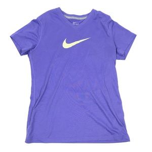 Girls purple Nike dri-fit neon athletic t-shirt